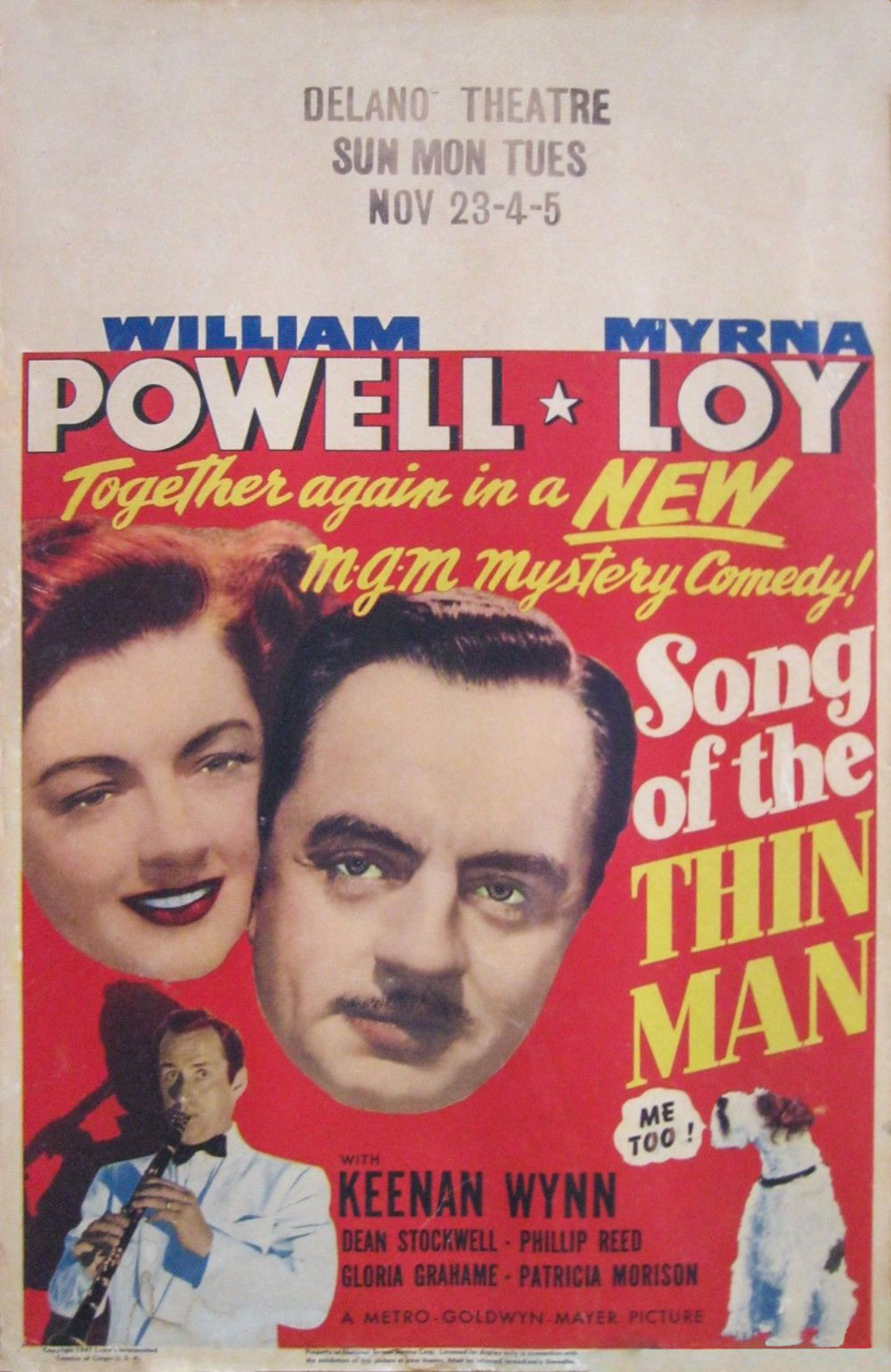song of the thin man us window card