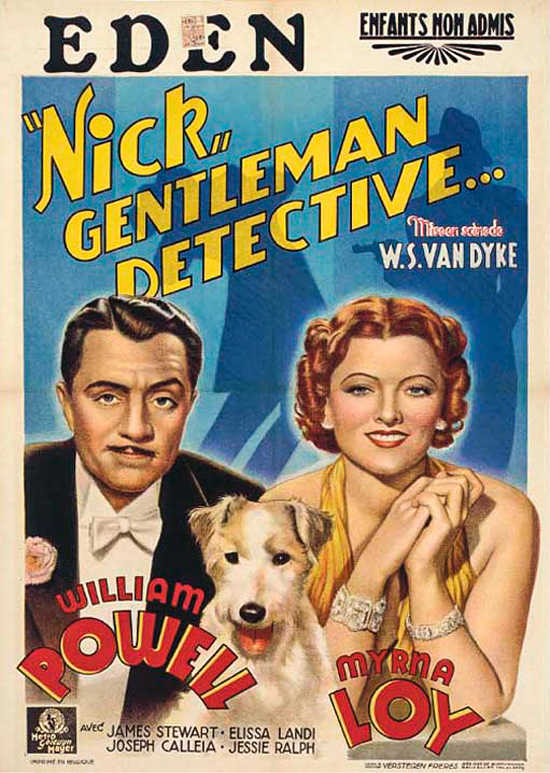 the thin man us half sheet style a movie poster