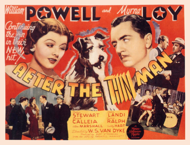 the thin man us half sheet style a movie poster