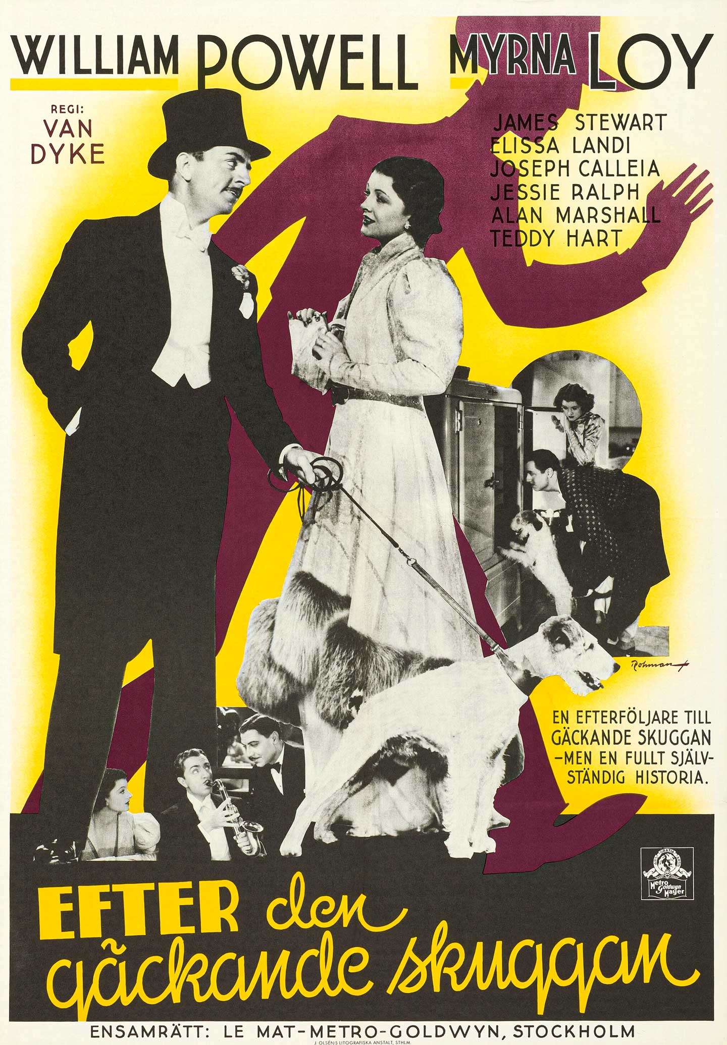 after the thin man swedish one-sheet movie poster