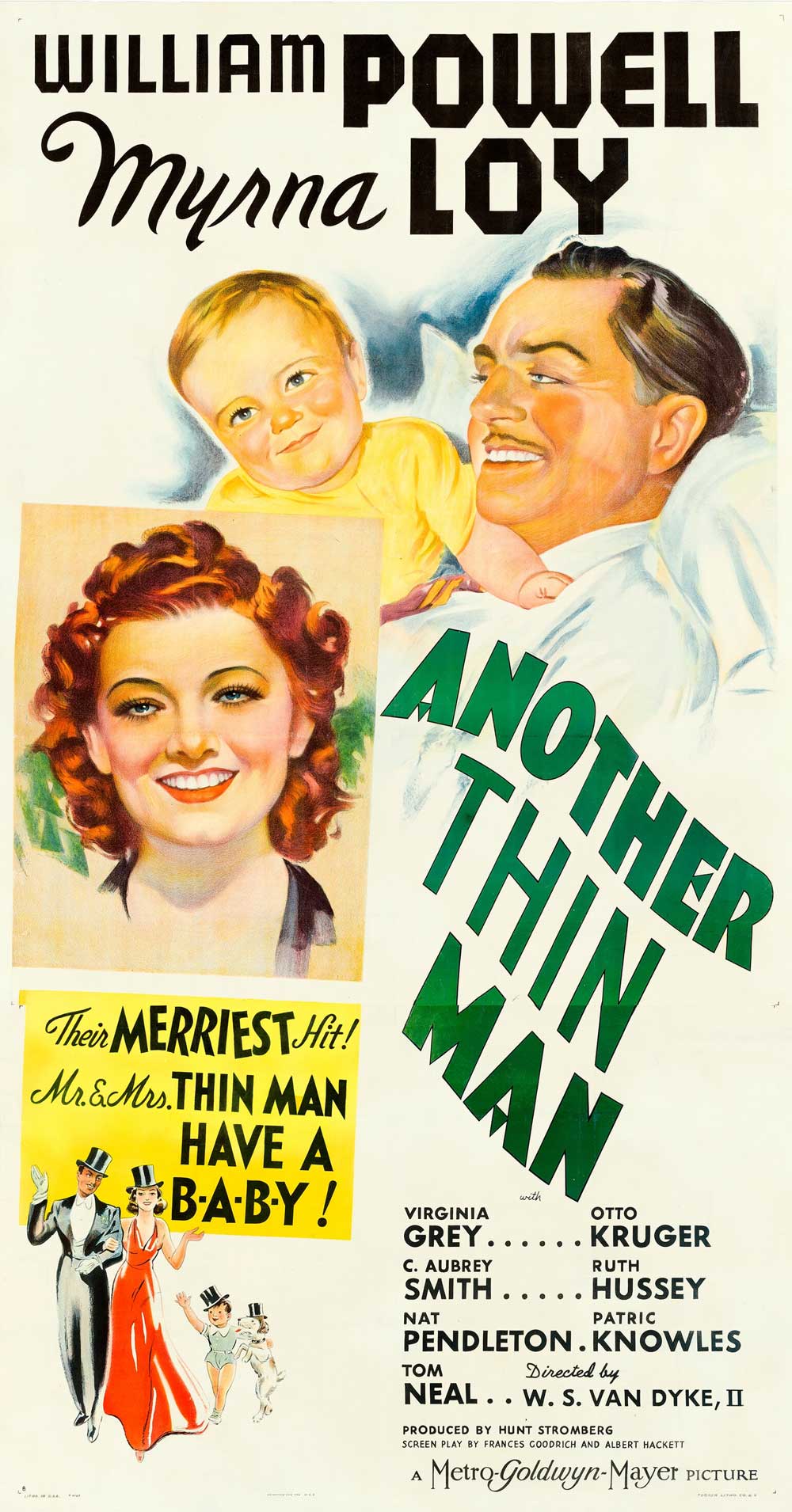 another thin man us 3 sheet style b movie poster