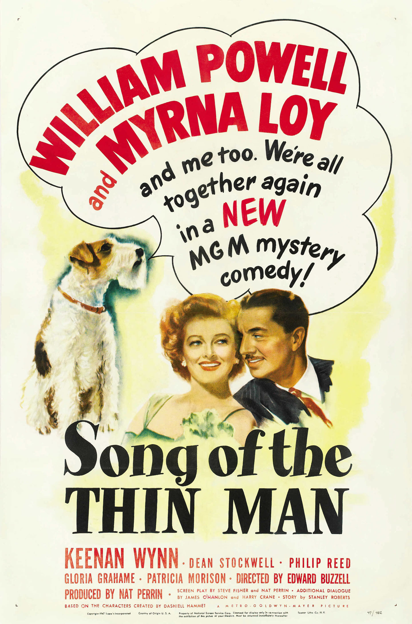 song of the thin man us 1 sheet movie poster
