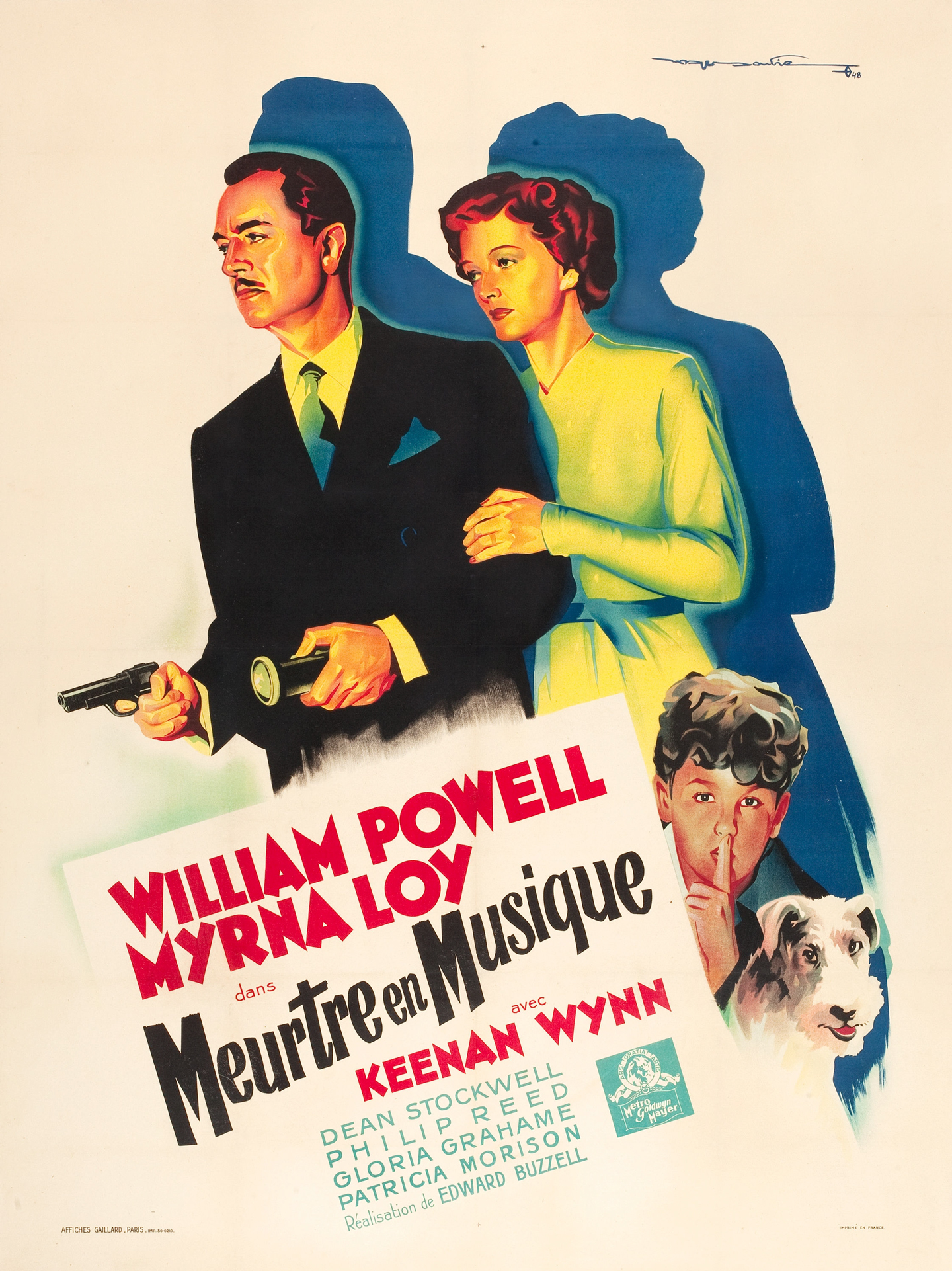 song of the thin man french grande movie poster