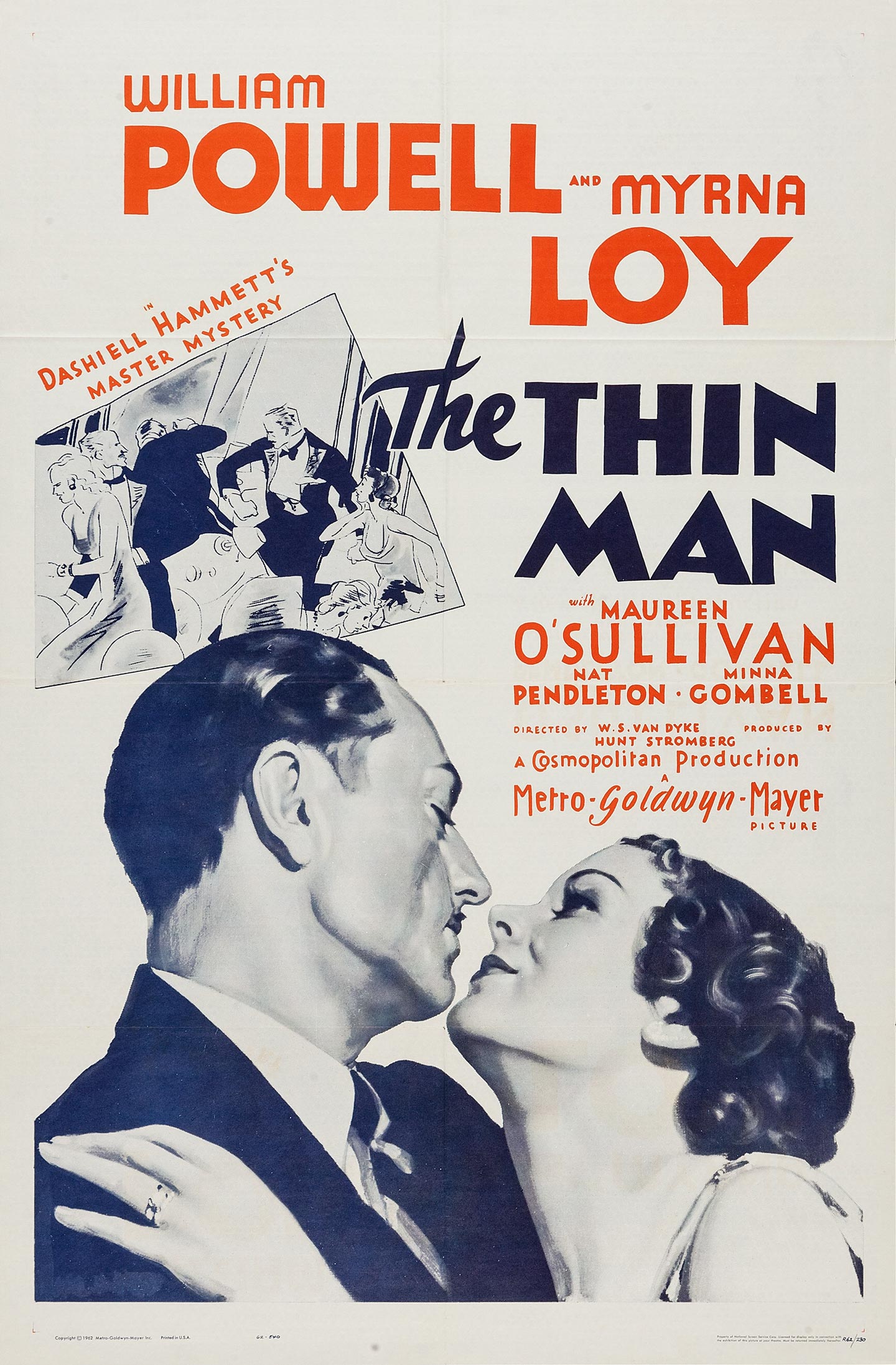 the thin man 1 sheet re-release 1962 moive poster