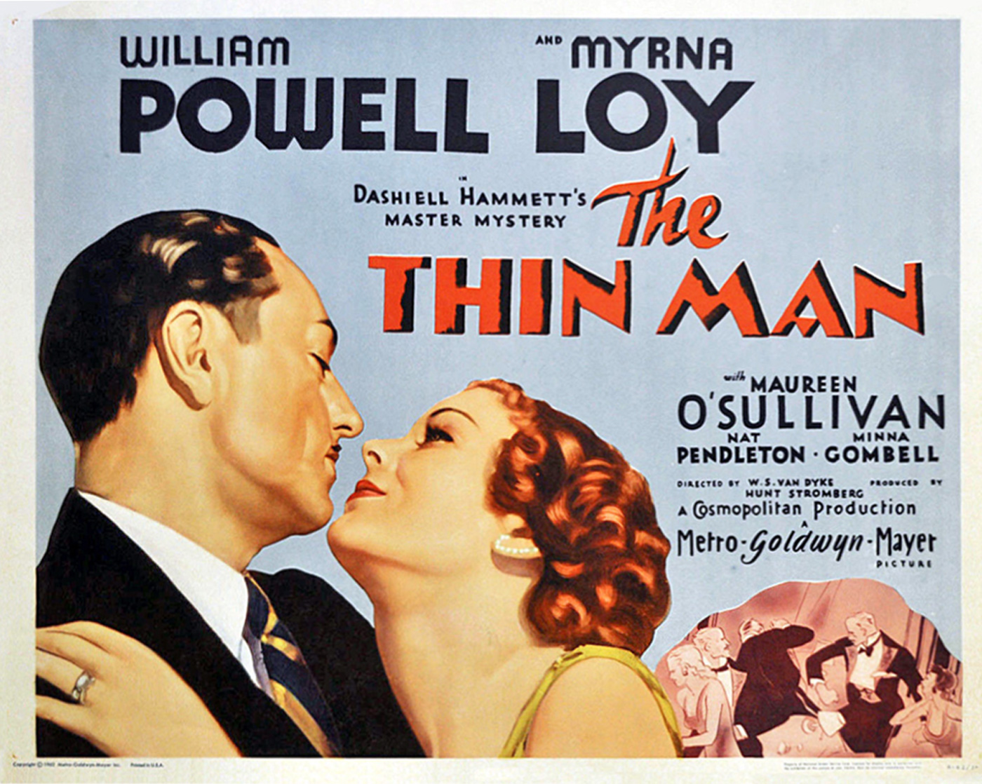 the thin man half sheet re-release 1962 moive poster